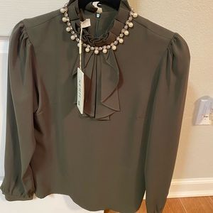Olive green blouse